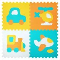 Baby Shark Puzzle Carpet Vehicles 4 Piecespuma Pieces Geel Kinderen