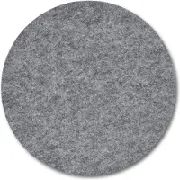 Zeller Ronde eettafel placemats - 4x - grijs - Dia 38cm - Vilt/polyester - Hittebestendig