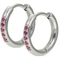 Ixxxi Creolen Hoops Fuchsia Zilver