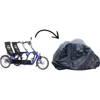 Laadhouder Duofiets Regenhoes Premium | Bescherming tegen regen | UV-straling | Parkeerhoes duo fiets