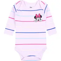 Sarcia.eu Roze gestreept babyrompertje met kleurrijke strepen Minnie Mouse DISNEY
