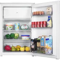 Tomado TRT5501W Tafelmodel koelkast energiezuinig - 109 liter - Met vriesvak - 55 cm breed - Stil: 37 dB - Led-verlichting - Energielabel C - Vrijstaand - Wit
