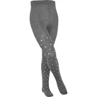 Falke Multidot dun gedessineerd katoen panty kinderen grijs - maat 98-104