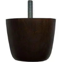 Furniture Legs Europe Meubelpoot bruin rond Ø 7 cm en hoogte 5,5 cm van massief hout (M8)