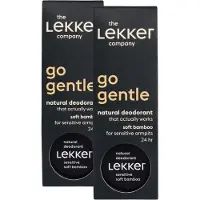 The Lekker Company sensitive deodorant crème soft bamboo duoverpakking
