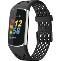 IMoshion Siliconen sport bandje met gesp voor de Fitbit Charge 5 / 6 - Zwart