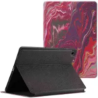 Selencia Vivid tablethoes voor de Samsung Galaxy Tab A9 Plus - Marble Plum