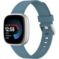 IMoshion Siliconen bandje voor de Fitbit Versa / Versa 2 / Versa Lite - Maat S - Blauw & Grijs