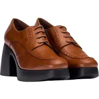 Wonders Dames Leren Mocassins Mercedes Bruin (39), Leer, 5 tot 8 cm, Veters, Casual H-4962_2525_2725