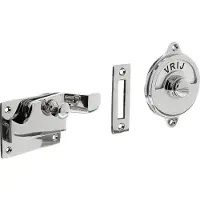 Intersteel WC-overslag met bocht vrij/bezet chroom