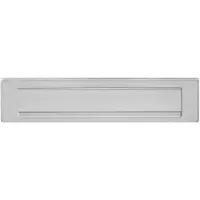 Intersteel briefplaat 340x75mm met klep/regenrand - RVS