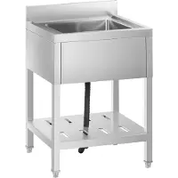 Royal Catering Commerciële gootsteen - 1 bak - roestvrij staal - 60 x 60 cm