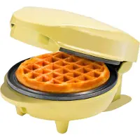 Bestron Wafelijzer - AMW500V - 550W - Mini wafel - Anti aanbaklaag - Geel - 5 jaar garantie