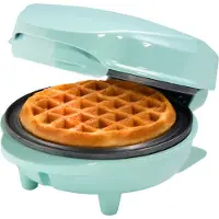Bestron Wafelijzer - AMW500M - 550W - Mini wafel - Anti aanbaklaag - Blauw - 5 jaar garantie