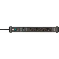 Brennenstuhl Premium-Protect-Line 60.000A stekkerdoos met overspanningsbeveiliging en USB 6-voudig 3m H05VV-F 3G1,5