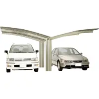 Ximax - 76032 - Aluminium carport Portoforte type 60 Y-uitvoering roestvrij staal look