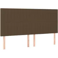 vidaXL Hoofdbord donkerbruin 160x5x118/128 cm stof