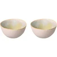 Palmer - Schaal - Kom - Light Blue Sea - 80 cl - 15 cm - Wit/Lichtblauw - Stoneware - Bordenset - 2 stuks