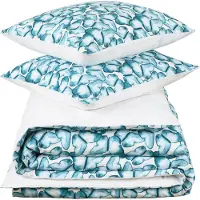 De Witte Lietaer Dekbedovertrek Acana Pool Green Katoen-240 x 200 / 220 cm | Lits-Jumeaux