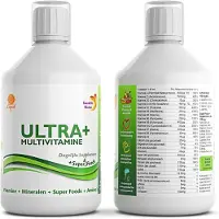 Swedish Nutra -Ultra+ 纯素复合维生素液 500 ml – 男女日常复合维生素液 | 快速吸收，纯素，非转基因，无麸质及无乳糖，天然香橙味