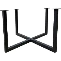 Furniture Legs Europe Stalen salononderstel zwart vierkant 50 bij 50 cm en hoogte 37 cm (3 x 3 cm)