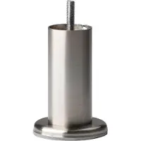 Furniture Legs Europe Stalen meubelpoot rvs look rond ø 4,2 cm en hoogte 10 cm (M8)