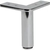 Furniture Legs Europe Stalen meubelpoot chroom hoek 13 bij 13 cm en hoogte 15 cm