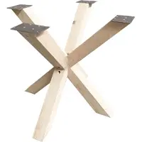 Furniture Legs Europe Spinpoot van eikenhout vierkanten matrix 75 bij 75 cm en hoogte 72 cm (8 x 8 cm)