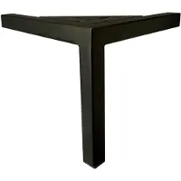 Furniture Legs Europe Stalen meubelpoot zwart hoek 18 bij 18 cm en hoogte 16 cm (2 x 2 cm)