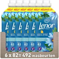 Lenor 6x Lenor Wasverzachter Zeebries 82 Wasbeurten 1722 ml