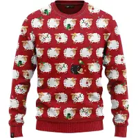 JAP Christmas Kersttrui (maat 4XL) - 100% Gerecycled - Kriebelt niet - Kerstcadeau volwassenen - Foute Kersttrui dames en heren XXXXL - 't Roode schaap (Princes Diana) - Rood