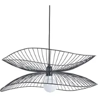 Forestier Hanglampe , Libellule S, dimbare, Zwart, Woonkamer, Metaal, Designer