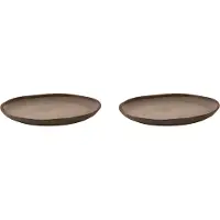 Palmer - Bord - David Mucky - 28 cm - Bruin - Stoneware - Bordenset - 2 stuks