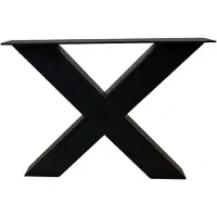 Furniture Legs Europe Stalen X-poot salon 55 bij 8 cm en hoogte 40 cm zwart (8 x 8 cm) - 2 stuks