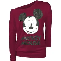 Minnie & Mickey Mouse - Disney Shirt met lange mouwen - Twinkle - XS tot 5XL - voor Vrouwen - rood - Maat XS