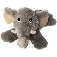 Habibi Warmte/magnetron - opwarm knuffel - Olifant - grijs - 35 cm - pittenzak