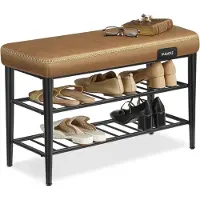 Mazazu MIRA Home - Schoenenbank - kunstleer - Zwart - 30x80x50