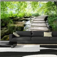 Karo-art 196cm X 140cm - Zelfklevend fotobehang - Bospad, 8 maten, premium print