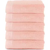 The One Towelling Organische Handdoeken Set - 5 Stuks - 50 x 100 cm - Hotelkwaliteit - Handdoekenset - Badhanddoek - 550gr/m2 - Katoen - Zalmroze