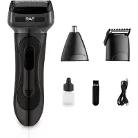 RAF 3-in-1 Haar- en Baardtrimmer - Tondeuse - Complete Grooming Set - T-blade/Neustrimmer/Shaver - Krachtig - Draadloos - Zwart