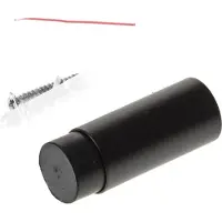 D4E Deurstop wandmontage Buismodel ø22x55mm zwart