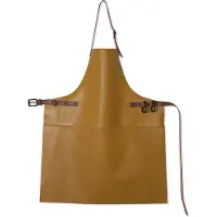 Dutchdeluxes - Luxe - Leer - Handgemaakt - Schort - Keuken - Barbecue - BBQ - Oker