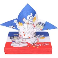 Ambiente Tafel diner servetten - Nederland/Holland thema - 40x stuks - 33 x 33 cm - Souveniers - Landen