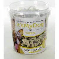 It's My Dog treats - lam en rijst hondensnoepjes - lam en rijst - in emmer - 500 gram