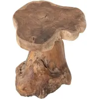 MUST Living Stool Mushroom Natural,45xØ40 cm, teakwood roots (Naturel, 40x45x40 diameter: 40cm)
