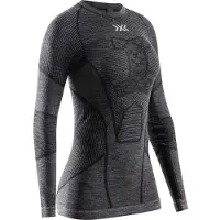 X-Bionic - Women's Symbio Merino Shirt L/S - Merino-ondergoed XL, grijs/zwart