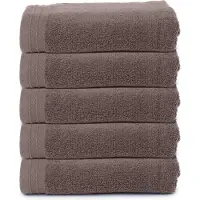 The One Towelling Organische Handdoeken Set - 5 Stuks - 70 x 140 cm - Hotelkwaliteit - Handdoekenset - Badhanddoek - 550gr/m2 - Katoen - Taupe