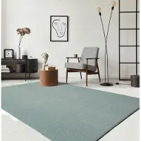 The Carpet RELAX – Extra Zacht & Wasbaar Vloerkleed tot 30°C met Antislip Onderzijde – Fluweelachtige Structuur – Voor Slaapkamer of Woonkamer – Blauw, 60 x 110 cm