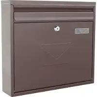 Rottner tresor Rottner Brievenbus Magda Bruin |32x36x8cm|Invoer aan twee kanten mogelijk|