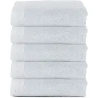 The One Towelling Organische Handdoeken Set - 5 Stuks - 50 x 100 cm - Hotelkwaliteit - Handdoekenset - Badhanddoek - Organisch katoen - Zilver